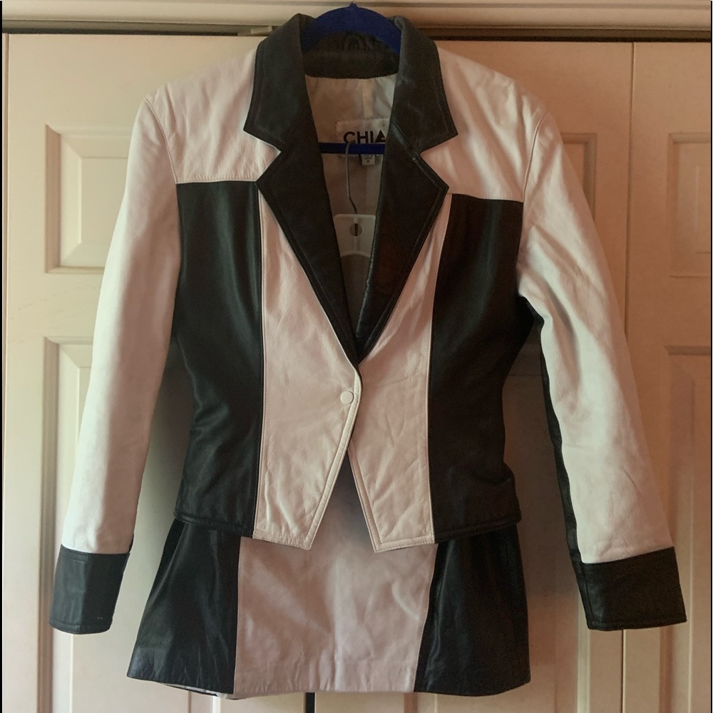 CLASSIC 2PIECE LEATHER SUIT - Picture 1 of 8